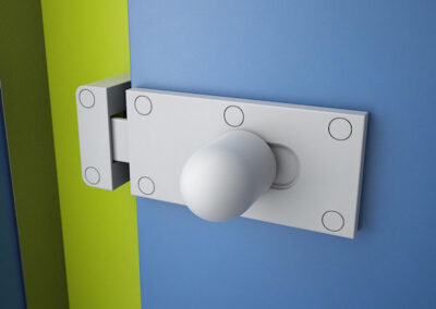 Door catch options for school washrooms