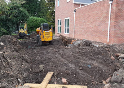 Tractors move in to start landscaping