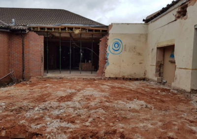 Demolition of building in preparation for new build