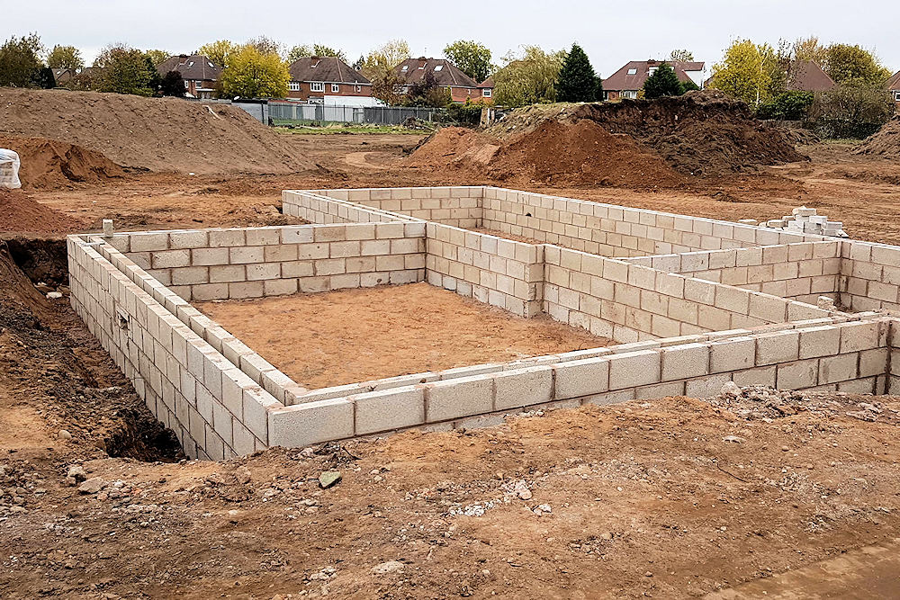 Footings for a house build