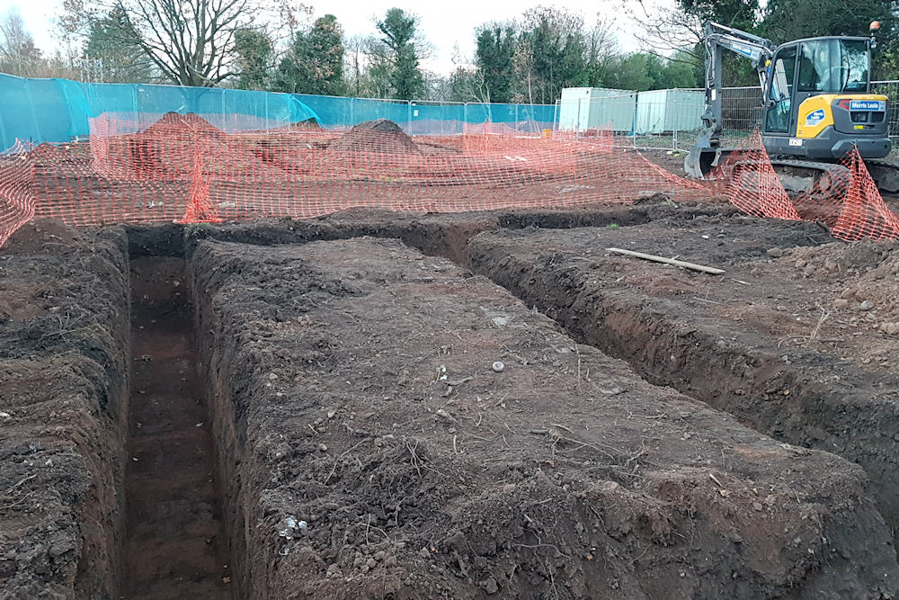 trenches ready for foundations