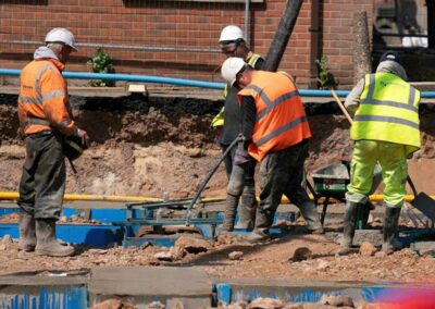 Building Contractors doing concrete foundations