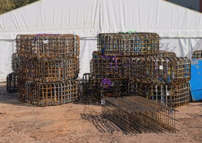 Prefabricated steel cages for foundations