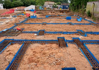 Ring Beams position on a construction site