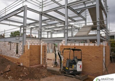 Installation of staircase to Mosque